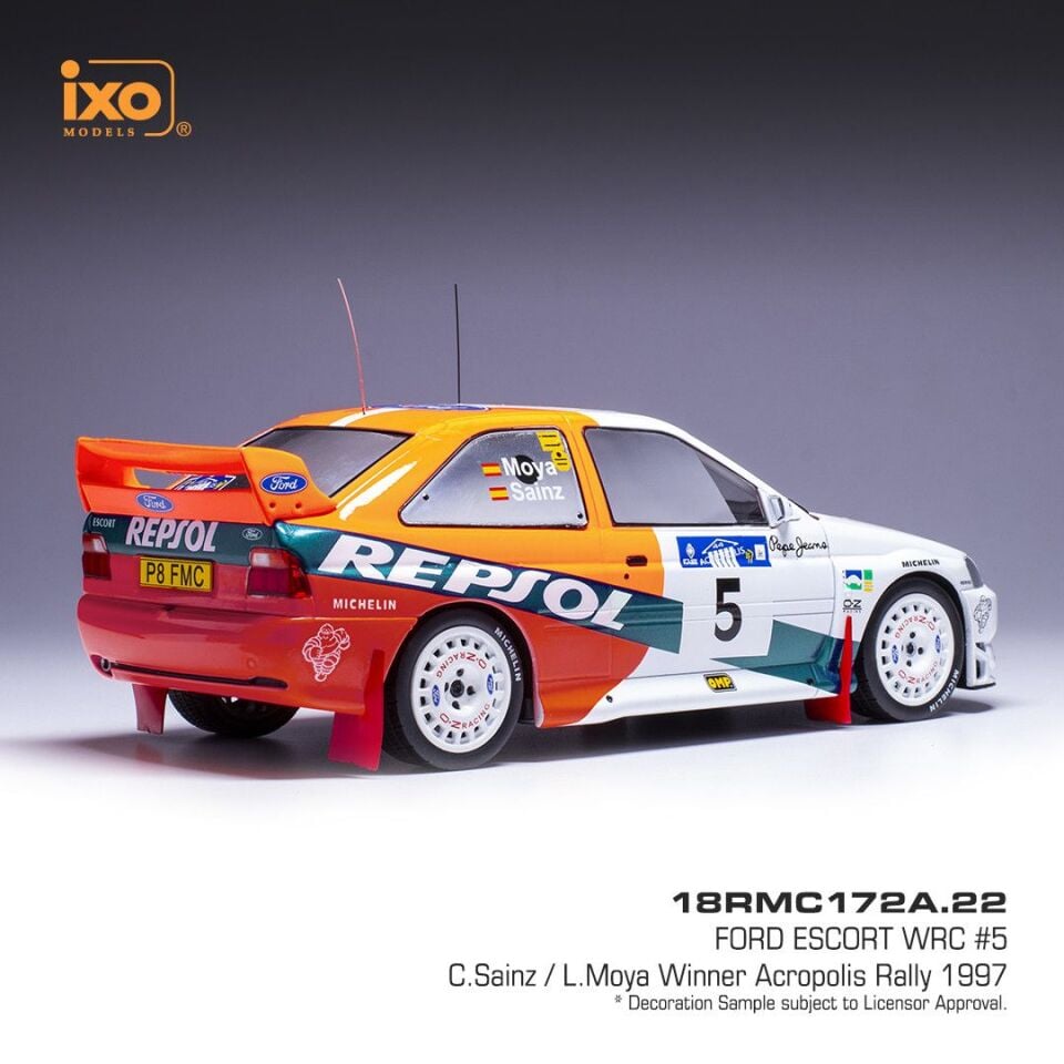 İXO 1:18 1997 Ford Escort WRC #5 Rallye Akropolis C.Sainz L.Moya
