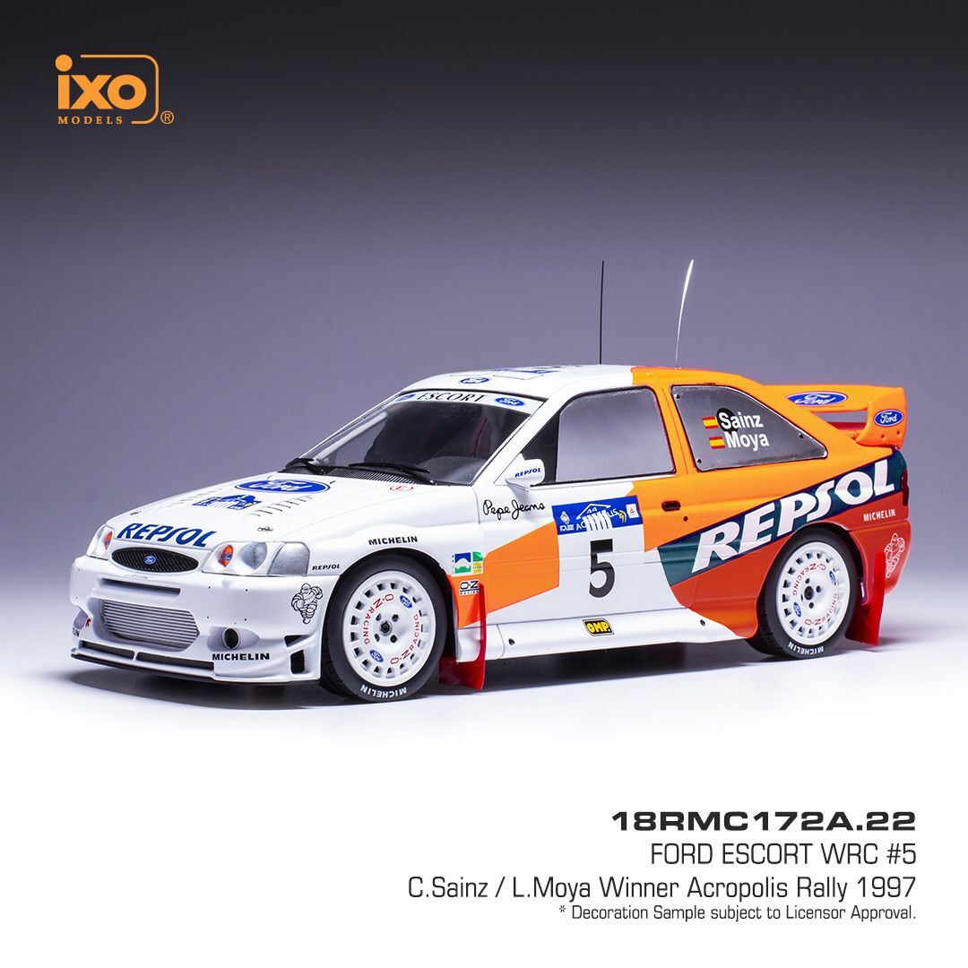 İXO 1:18 1997 Ford Escort WRC #5 Rallye Akropolis C.Sainz L.Moya