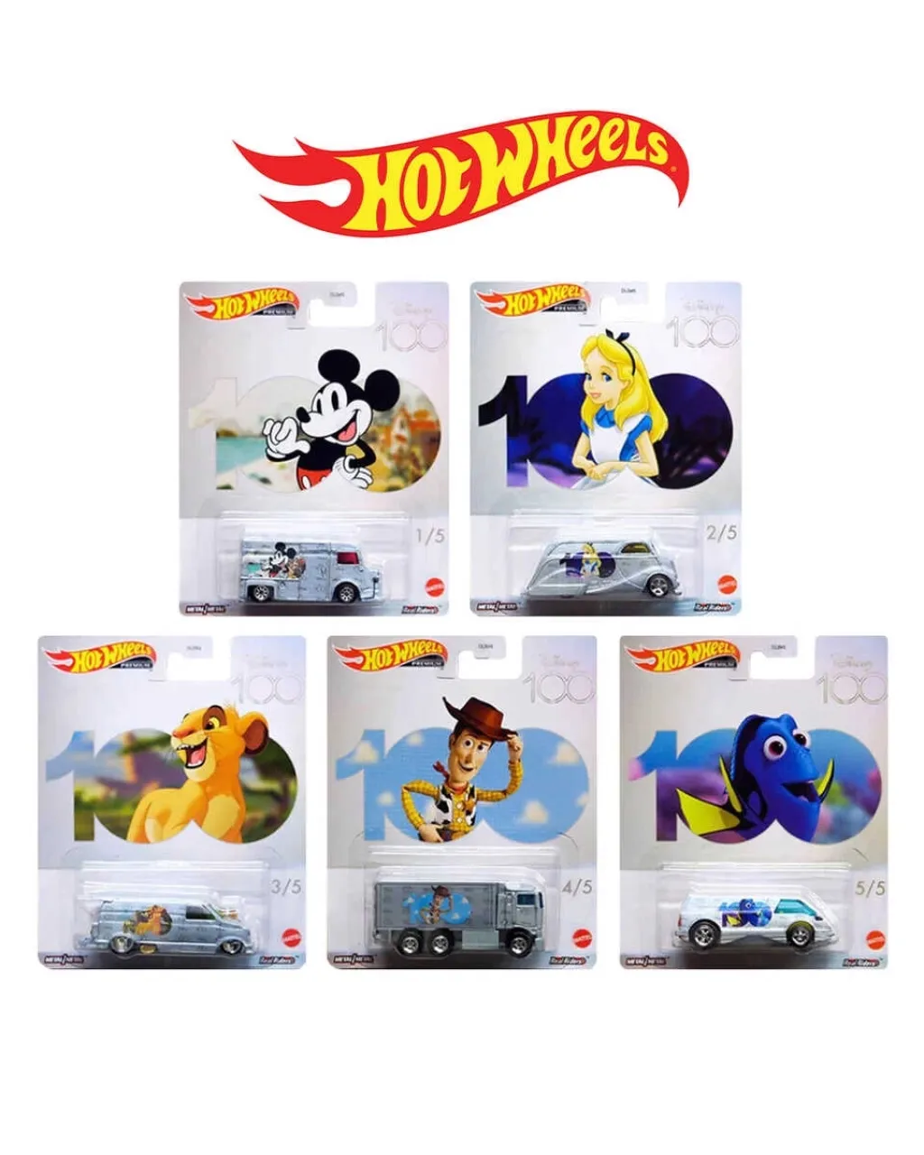 Hot Wheels Premium Pop Culture Disney 100.Yıl Set