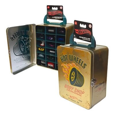 HOT WHEELS VINTAGE METAL CASE 18 ARAÇLI SAKLAMA KUTUSU 1:64
