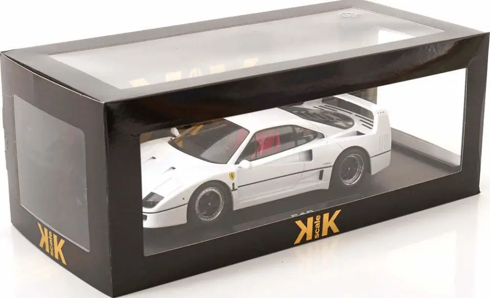KK SCALE FERRARAI F40 WHITE 1:18