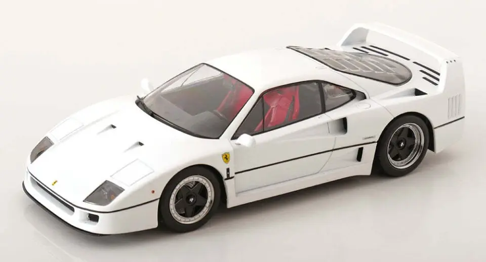 KK SCALE FERRARAI F40 WHITE 1:18
