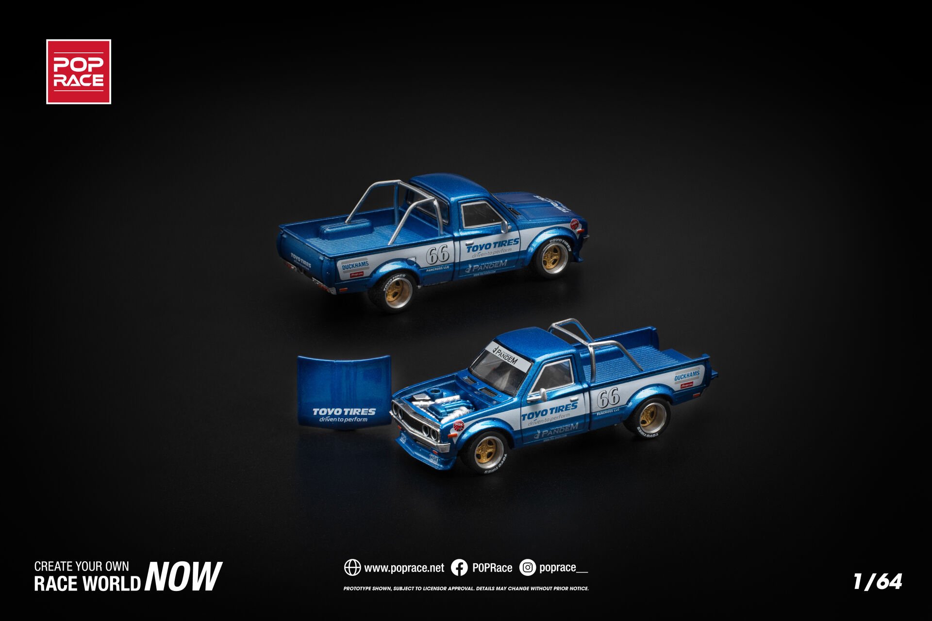 POP RACE PANDEM DATSUN 620 1:64 (PR64-217)