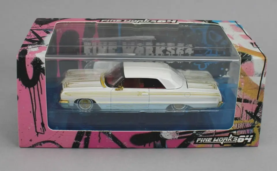 FINE WORKS64 CHEVROLET IMPALA LOWRIDER WHITE 1:64