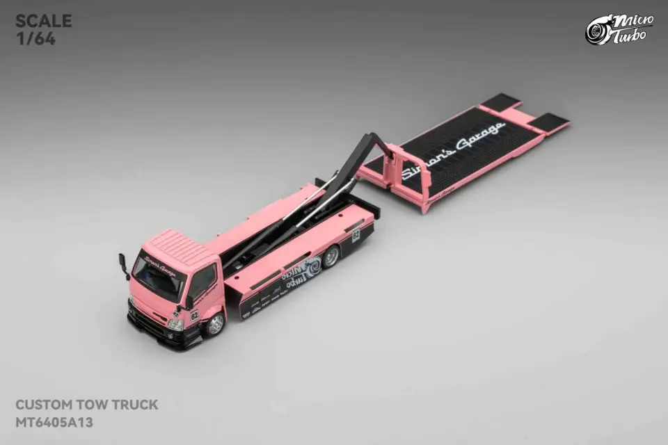 MİCROTURBO SIMON'S GARAGE CUSTOM TOW TRUCK PINK 1:64