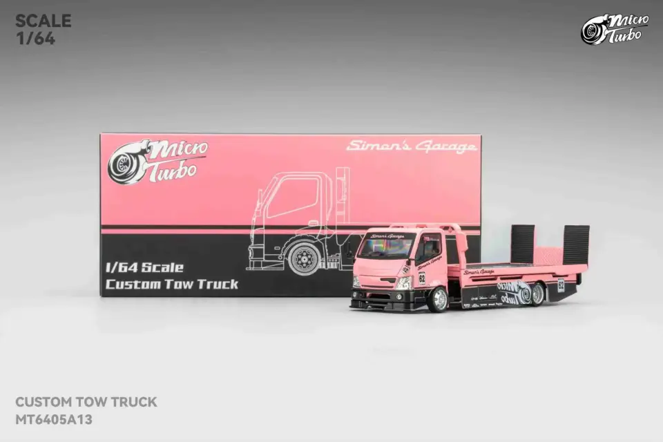 MİCROTURBO SIMON'S GARAGE CUSTOM TOW TRUCK PINK 1:64