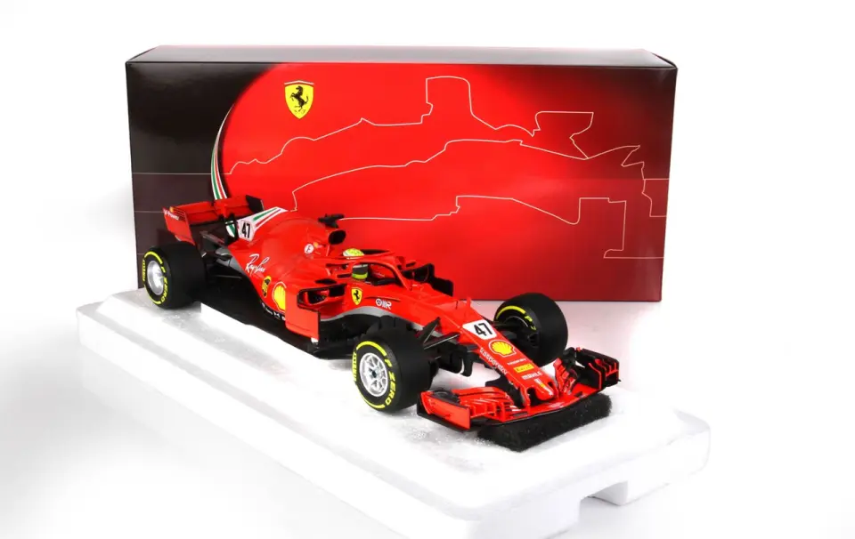 BBR ferrari sf71h scuderia ferrari testing fiorano 1-2021 mick schumacher, red 1:18