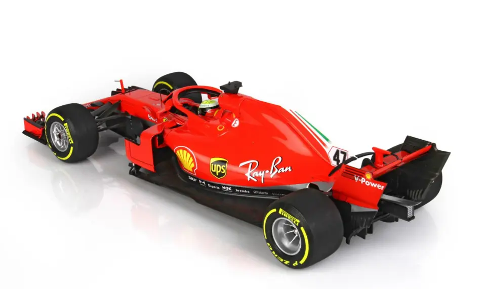 BBR ferrari sf71h scuderia ferrari testing fiorano 1-2021 mick schumacher, red 1:18