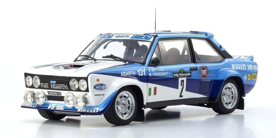 KYOSHO FIAT 131 ABARTH PIANCAVALLO RALLY 2# 1981 1:18 (08376F)