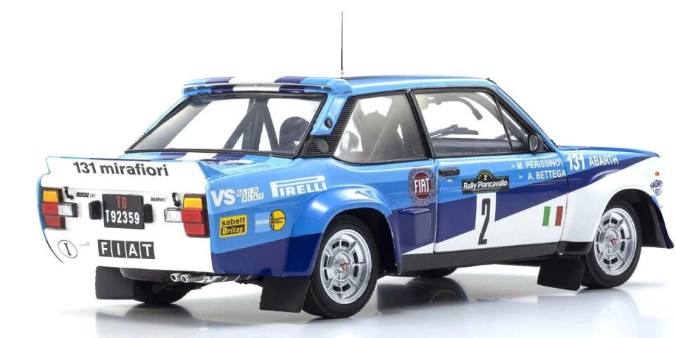 KYOSHO FIAT 131 ABARTH PIANCAVALLO RALLY 2# 1981 1:18 (08376F)