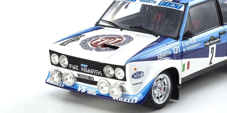 KYOSHO FIAT 131 ABARTH PIANCAVALLO RALLY 2# 1981 1:18 (08376F)