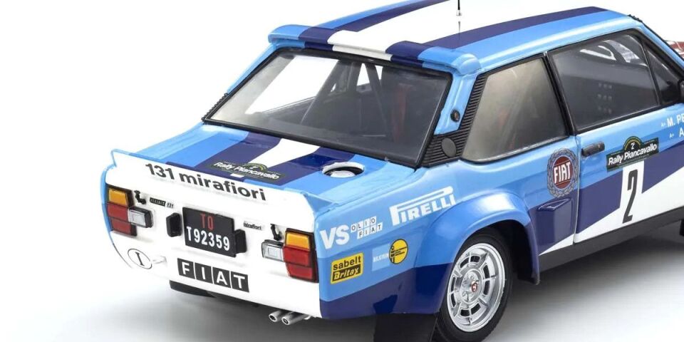 KYOSHO FIAT 131 ABARTH PIANCAVALLO RALLY 2# 1981 1:18 (08376F)