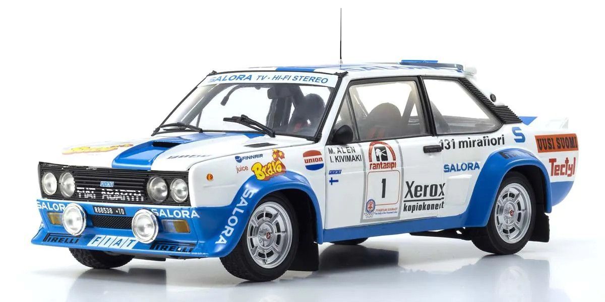 KYOSHO FIAT 131 ABARTH 1000 LAKES RALLY #1 1980 1:18 (08376H)
