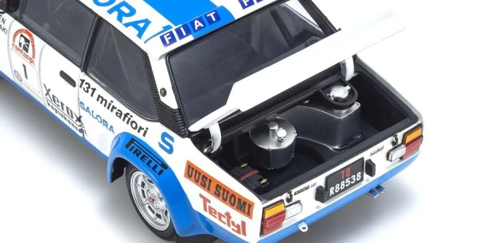 KYOSHO FIAT 131 ABARTH 1000 LAKES RALLY #1 1980 1:18 (08376H)