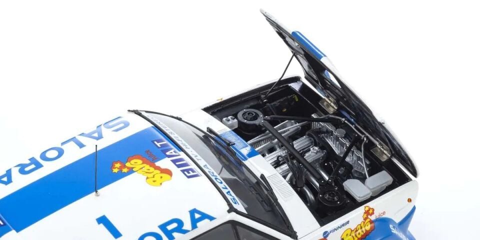 KYOSHO FIAT 131 ABARTH 1000 LAKES RALLY #1 1980 1:18 (08376H)