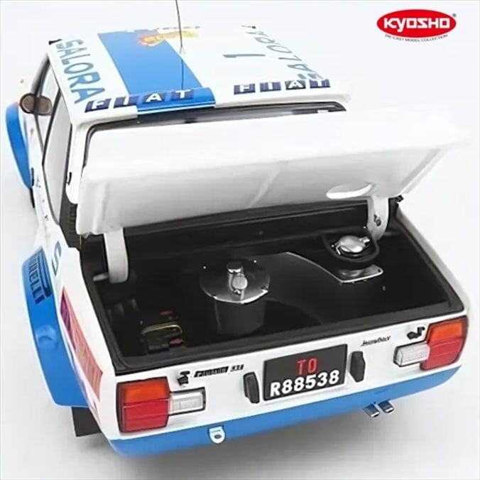 KYOSHO 1/18 fiat 131 abarth #1 1980 winner rally 1000 lakes