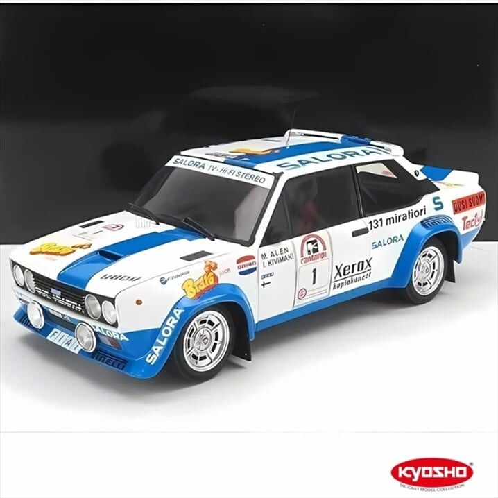 KYOSHO 1/18 fiat 131 abarth #1 1980 winner rally 1000 lakes