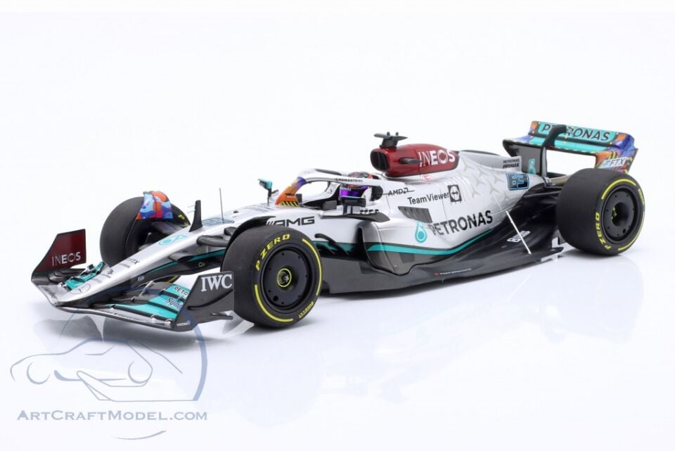 Minichamps 1:18 Mercedes-AMG F1 W13 #63 5. Miami GP F1 2022 (LIMITED 222)
