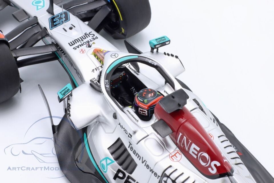 Minichamps 1:18 Mercedes-AMG F1 W13 #63 5. Miami GP F1 2022 (LIMITED 222)