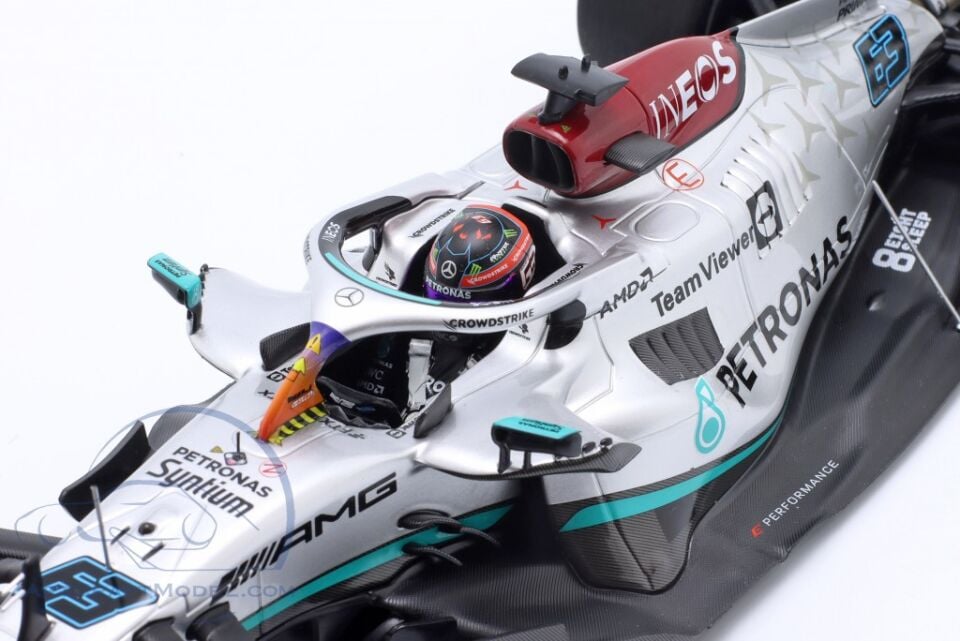 Minichamps 1:18 Mercedes-AMG F1 W13 #63 5. Miami GP F1 2022 (LIMITED 222)