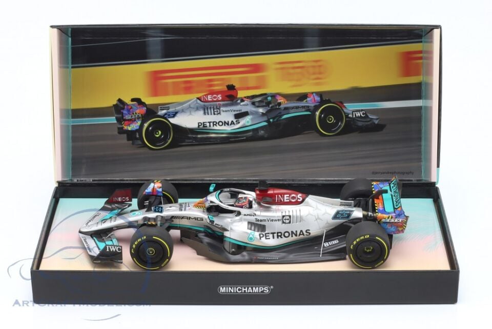 Minichamps 1:18 Mercedes-AMG F1 W13 #63 5. Miami GP F1 2022 (LIMITED 222)