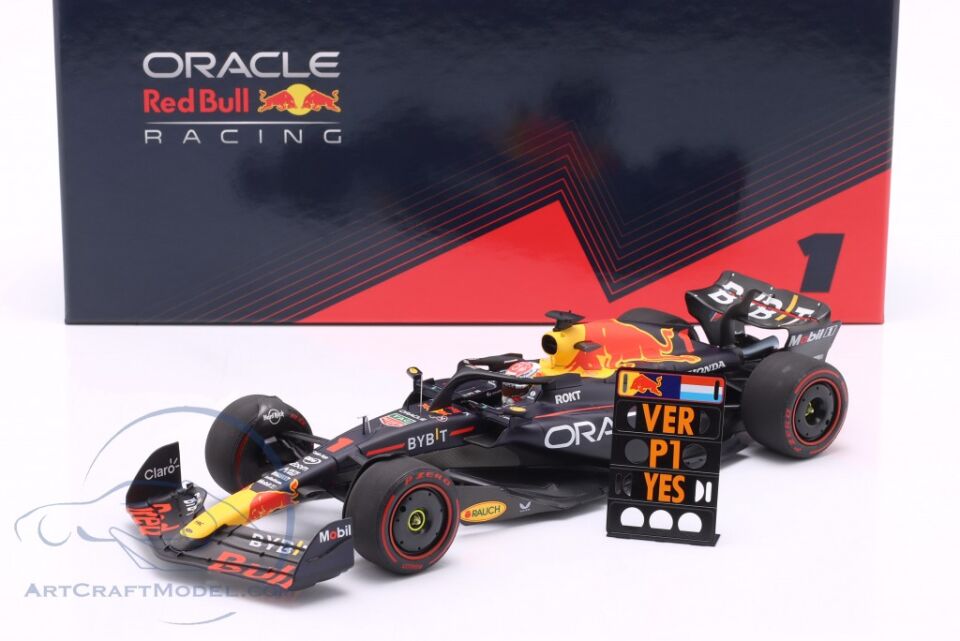Minichamps 1:18 Verstappen Red Bull RB19 #1 Kazanan Bahreyn GP Formula 1 Dünya Şampiyonu 2023