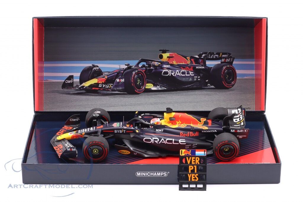 Minichamps 1:18 Verstappen Red Bull RB19 #1 Kazanan Bahreyn GP Formula 1 Dünya Şampiyonu 2023