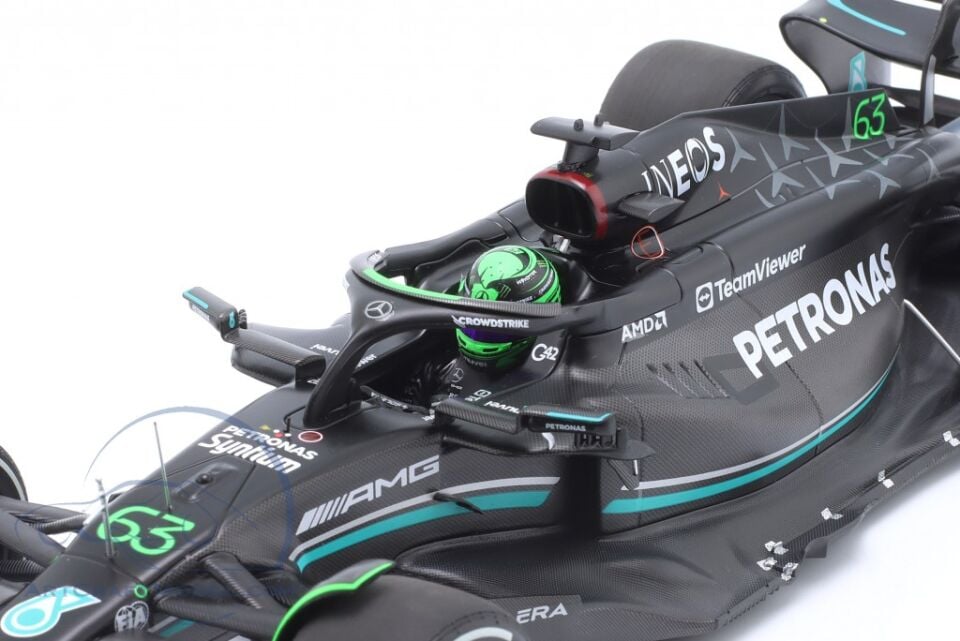 Minichamps 1:18 G. Russell Mercedes-AMG F1 W14 #63 7. Bahreyn GP Formula 1 2023