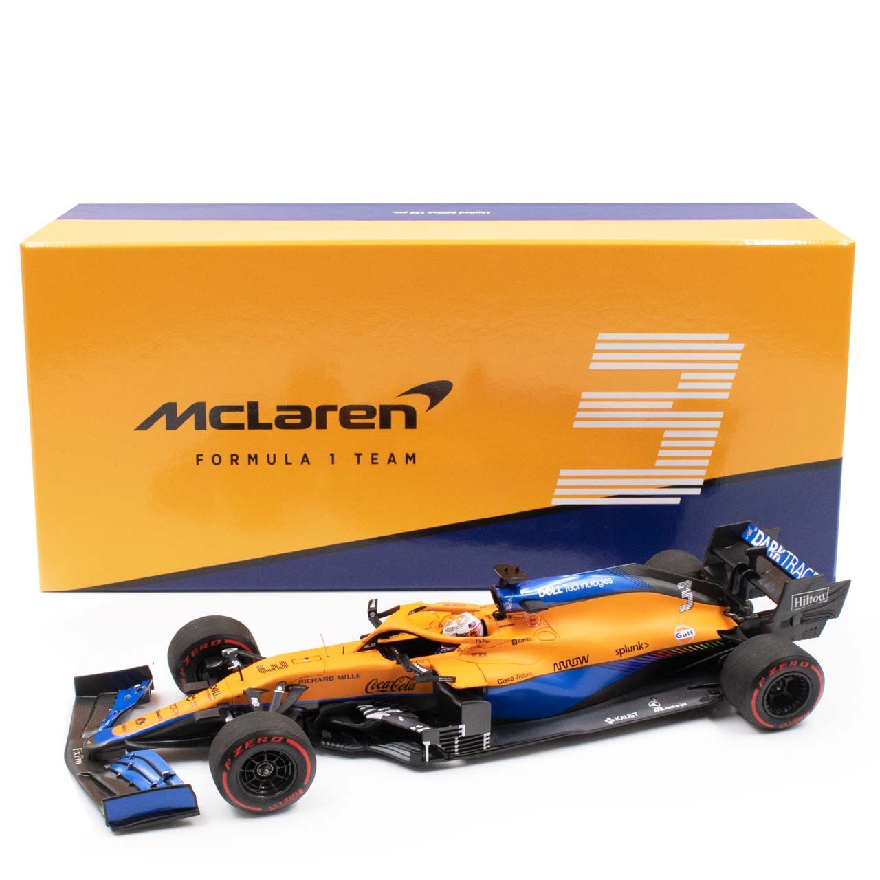 Minichamps 1:18 Daniel Ricciardo McLaren MCL35M Gulf #3 Monaco GP formula 1 2021