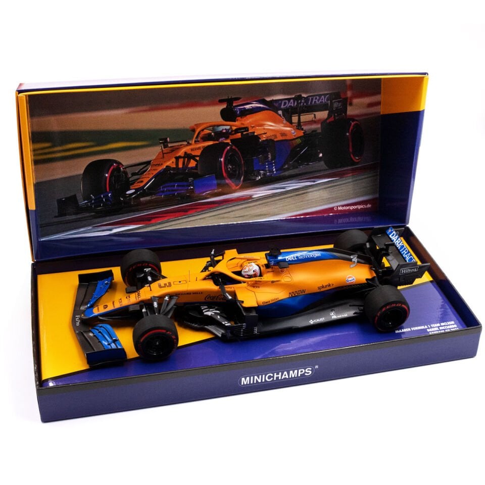 Minichamps 1:18 Daniel Ricciardo McLaren MCL35M Gulf #3 Monaco GP formula 1 2021