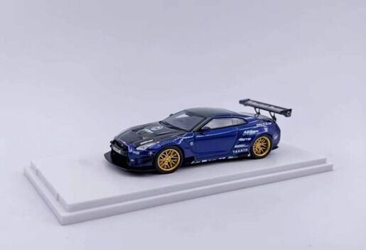 RR MODEL NISSAN GTR R35 LIBERTY WALK BLUE 1:64