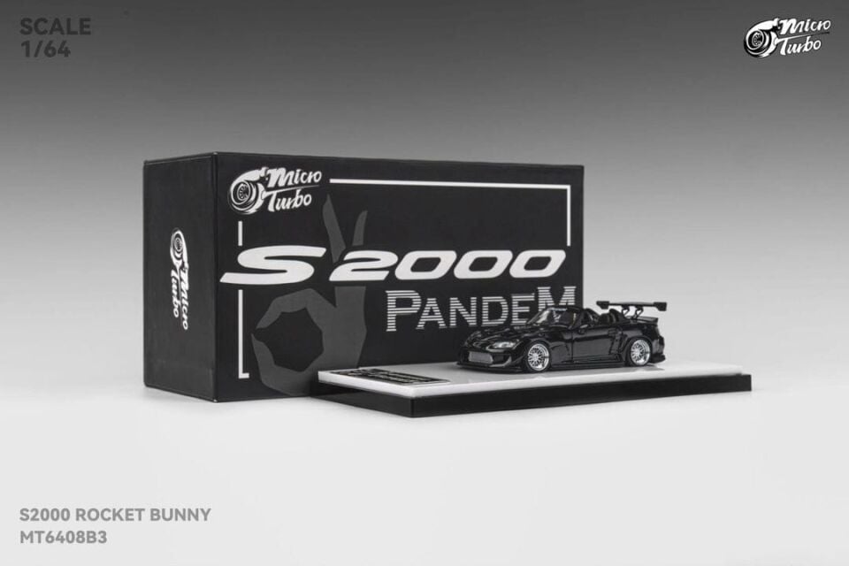 1/64 micro turbo Honda S2000 race car black