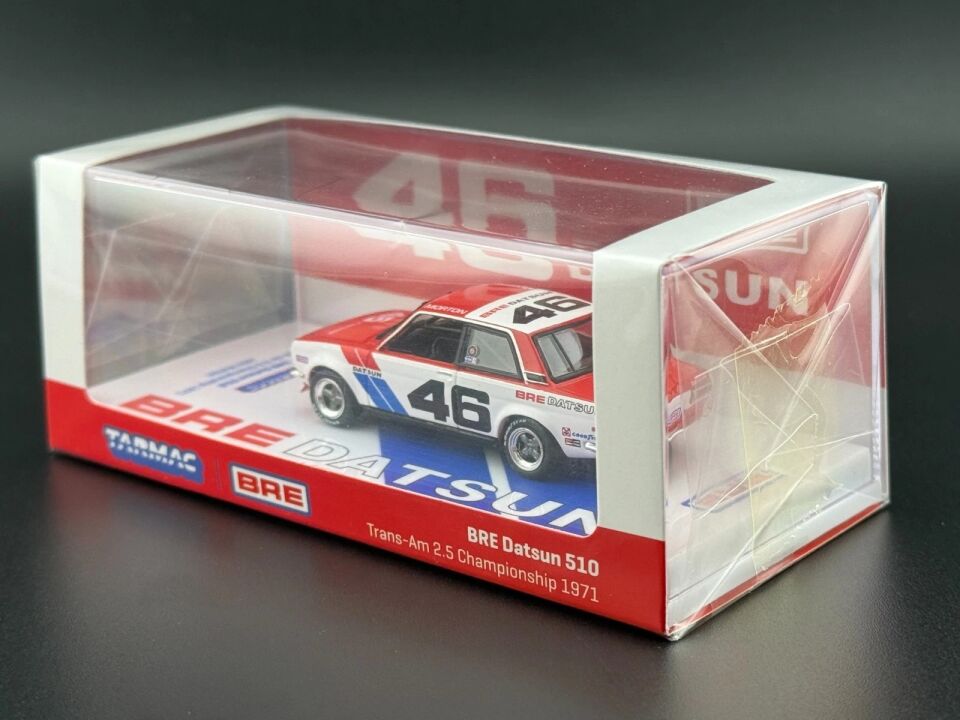 /64 1971 bre datsun 510 #46 john morton trans-am 2.5 championship, white/red/blue