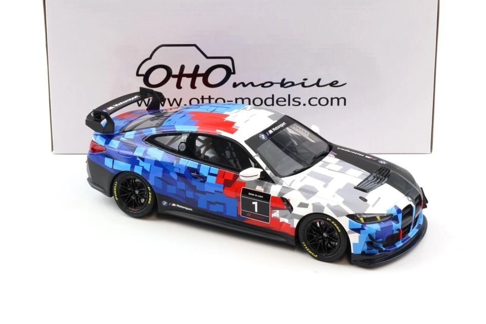 OT1125 2 1/18 2024 bmw m4 gt4 #1 *resin series*, white/red/blue