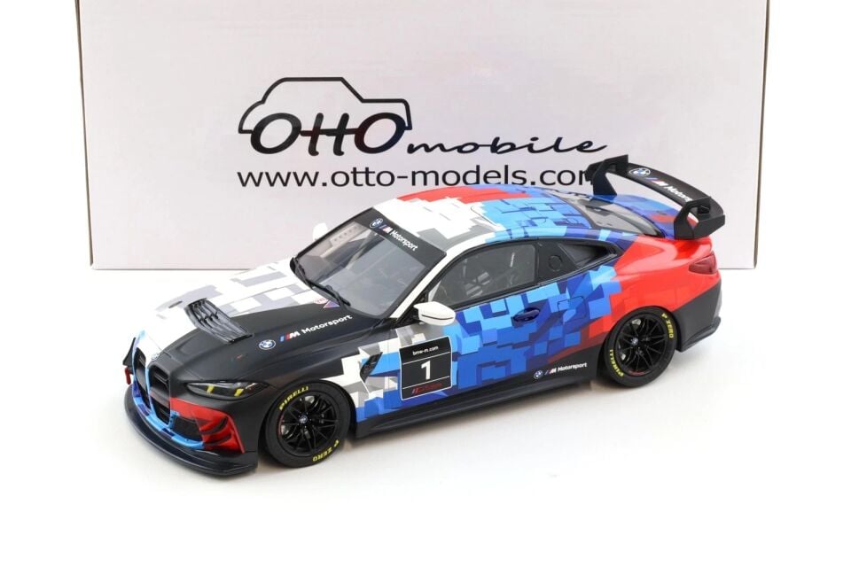 OT1125 2 1/18 2024 bmw m4 gt4 #1 *resin series*, white/red/blue