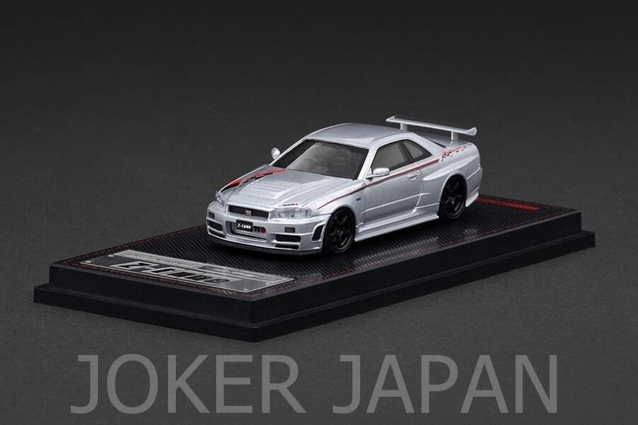 Ignition Model IG3840 1/64 Nismo R34 GT-R Z-tune Gümüş JDM