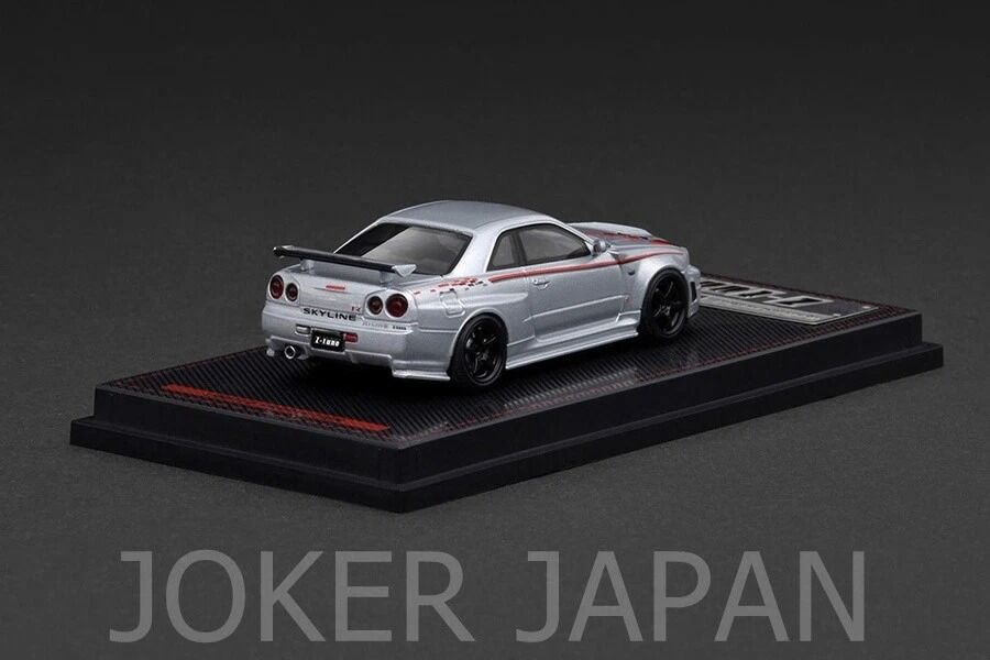 Ignition Model IG3840 1/64 Nismo R34 GT-R Z-tune Gümüş JDM
