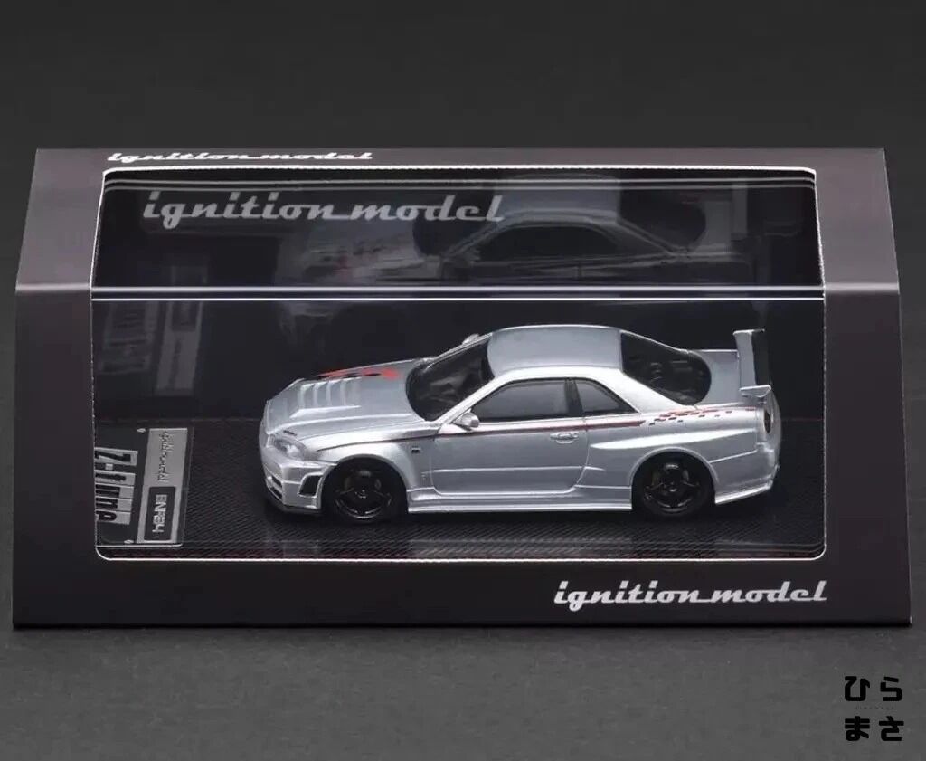 Ignition Model IG3840 1/64 Nismo R34 GT-R Z-tune Gümüş JDM