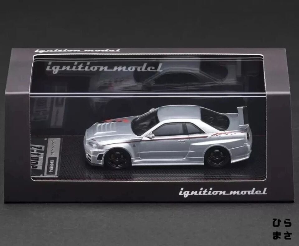 Ignition Model IG3840 1/64 Nismo R34 GT-R Z-tune Gümüş JDM