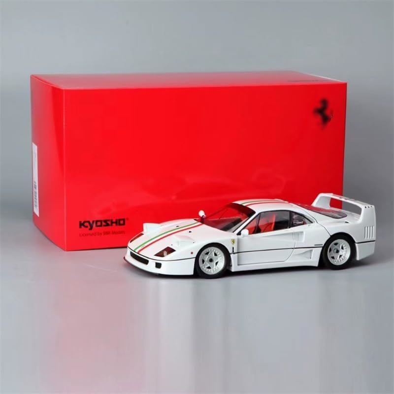 BBR FERRARI F40 METALLIC WHITE ITALIAN FLAG (BBRKS004) 1:18