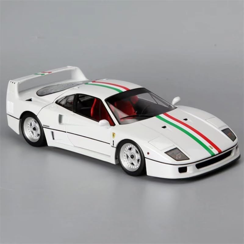 BBR FERRARI F40 METALLIC WHITE ITALIAN FLAG (BBRKS004) 1:18