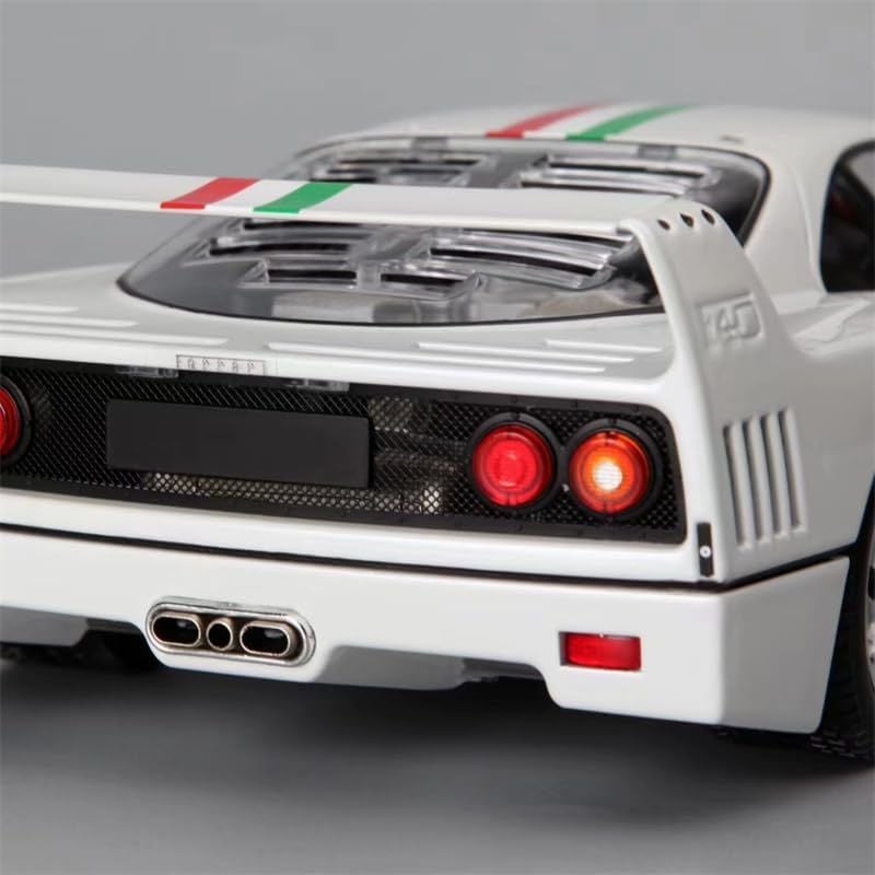 BBR FERRARI F40 METALLIC WHITE ITALIAN FLAG (BBRKS004) 1:18