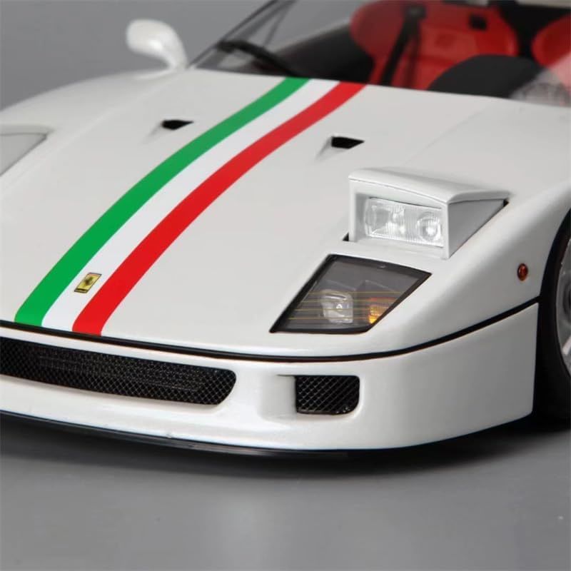 BBR FERRARI F40 METALLIC WHITE ITALIAN FLAG (BBRKS004) 1:18