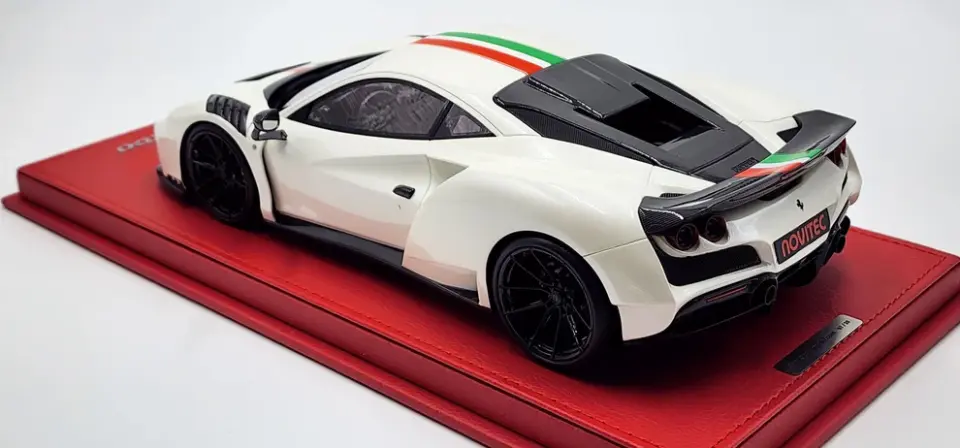 NOVITEC Ferrari F8 N-Largo White Italian Stripe Limited 20 1:18