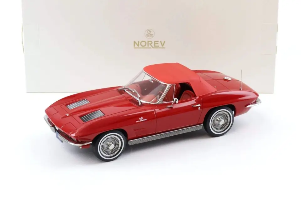 NOREV CHEVROLET CORVETTE STING RAY CONVERTIBLE 1963 (189056) 1:18