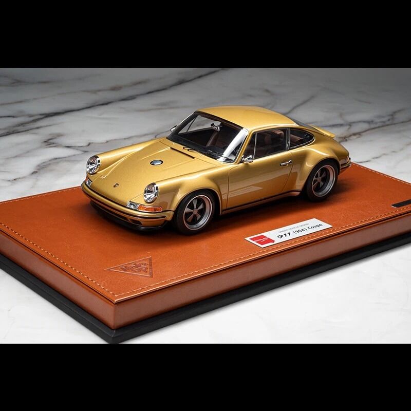 MAKE UP 1:18 Porsche Singer 911 964 Coupe Diecast Car Model EML090I Gold