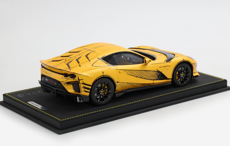 1/18 BBR Ferrari 812 Competizione Blank Sheet Inspiration (Yellow Tristrato)