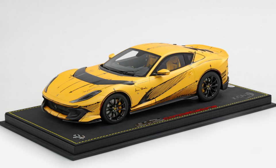 1/18 BBR Ferrari 812 Competizione Blank Sheet Inspiration (Yellow Tristrato)