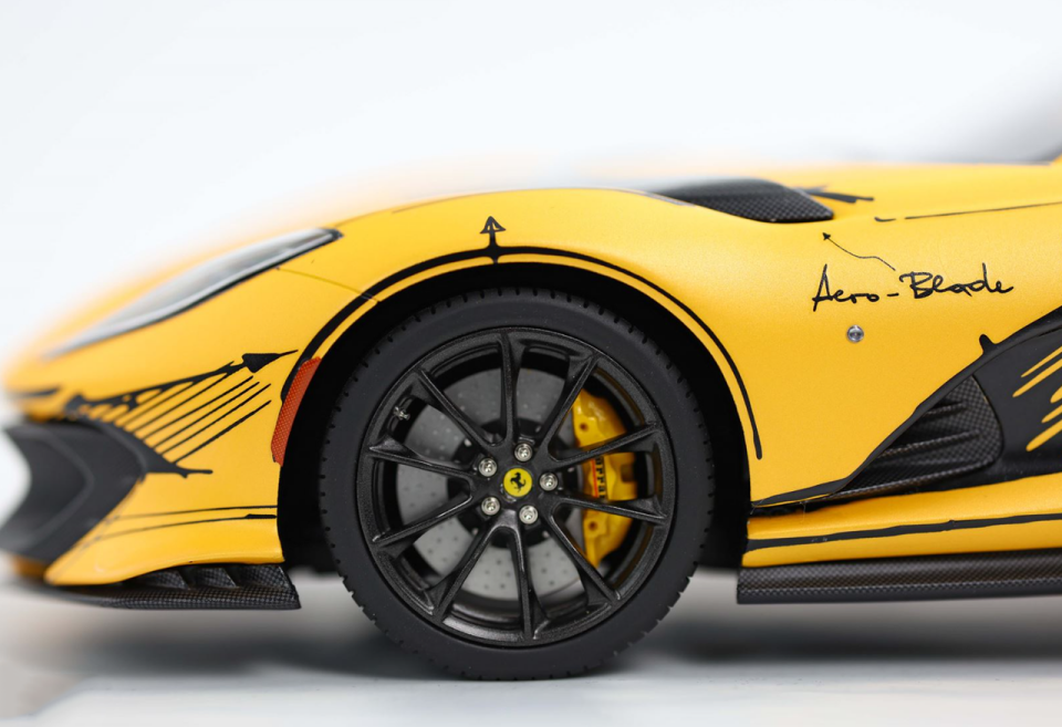 1/18 BBR Ferrari 812 Competizione Blank Sheet Inspiration (Yellow Tristrato)