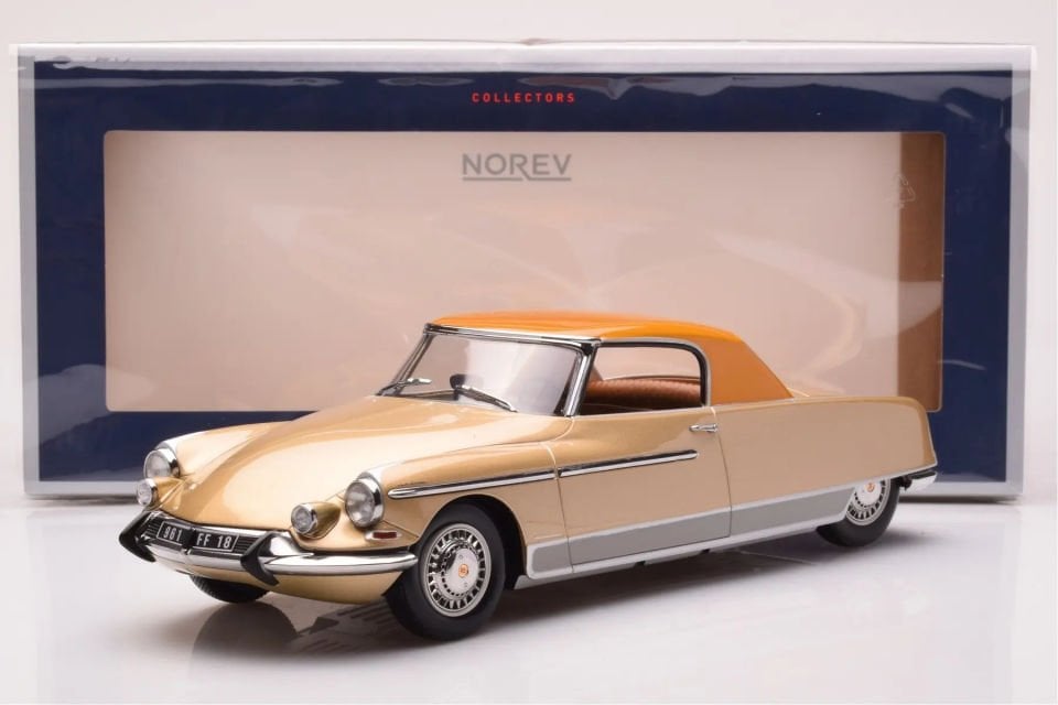 NOREV CITROEN DS 19 LE DANDY BEIGE AND BROWN 1964 1:18 (121570)